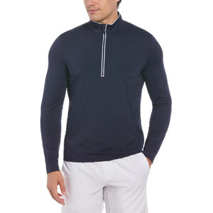Veste mi-saison athlétique élégante pour homme, en tissu extensible, avec fermeture éclair, col montant, manches longues fines, anti-humidité, OEM Activewear - Product Image 6