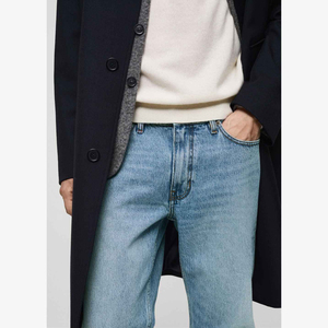 Jeans décontractés pour hommes de haute qualité 2025 – Pantalon en denim 100 % coton respirant et léger avec impression de logo personnalisé, motif uni - Product Image 4