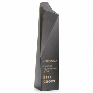 Trophée de golf en cristal irrégulier avec impression UV et gravure, récompense sportive, meilleur trophée de tournoi 2026, cadeau d'affaires personnalisé gravé - Product Image 1
