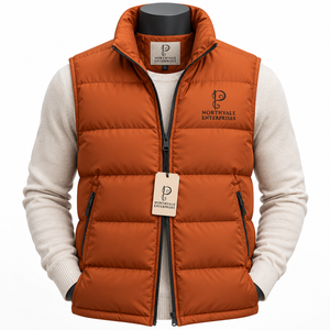 Chaleco de plumón sin mangas para hombre, para viaje, chaleco de plumón con estampado personalizado, ligero. - Product Image 2