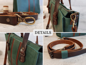 Sac fourre-tout en cuir fait main personnalisé pour enseignante, avec fermeture éclair, sac à bandoulière pour femme, cadeau élégant pour elle - Product Image 5