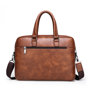 Sac de bureau grande capacité en cuir de vachette marron, multifonctionnel et portable, pour ordinateur portable – Vente en gros - Product Image 6