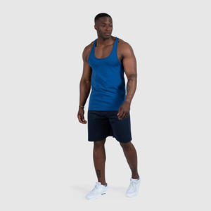 Camiseta sin mangas de punto para hombre, de algodón, de secado rápido, transpirable, para fitness, gimnasio, chaleco deportivo, venta al por mayor - Product Image 6