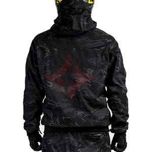 Hoodie de moto unisexe homologué CE avec protection blindée, respirant, en polaire, noir, entièrement doublé, 100 % polyester - Product Image 2