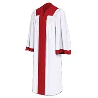 Robe de Pasteur pour Femmes et Hommes, Robe de Chorale d'Église, Costume de Cosplay Catholique pour Halloween, Robe de Prêtre Chrétien à Manches Longues