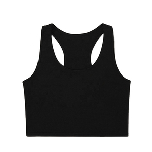 Top Corto de Diseño Moderno y Personalizado para Mujer, Blusa sin Mangas Suave y Elástica para Ropa Deportiva, Tops de Gimnasio OEM - Product Image 2