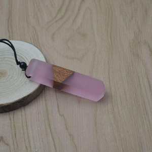 Transparent Handmade <b>Epoxy</b> Wood Pendant Necklaces for Women <b>Clear</b> <b>Resin</b> Wooden Choker Necklace Wedding Bridal Jewelry - Product Image 4