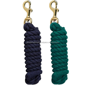 Laisse pour cheval en coton doux de haute qualité, fabriquée à la main, dans des couleurs vives et des tailles personnalisées avec un crochet à pression en laiton - Product Image 6