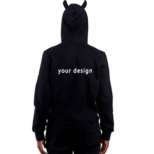 Sweat à capuche zippé intégral en coton épais, coupe oversize, double couche, style vintage streetwear, avec cagoule intégrée, logo personnalisé, vente en gros - Product Image 1