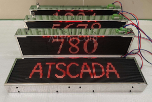 Afficheur LED industriel avec communication RS485/TCP/IP, en plastique, minuterie, alimentation par batterie/USB pour applications en bus, Pro Corp - Product Image 2