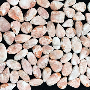 Natural <b>Pink</b> Scolecite Palmstone Crystals Loose 100% Natural Free Size Chakra <b>Healing</b> Hand Carved Polished Home Decoration Bulk - Product Image 1