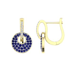 Pendientes Colgantes Circulares de Plata de Ley 925 con Baño de Rodio para Mujer, Hechos a Mano, Producto al por Mayor Seaila IJEF004, Regalo de Lujo para Bodas y Fiestas - Product Image 3