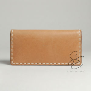 Portefeuille en cuir artisanal personnalisé avec motif de chapeau de cowboy turquoise en peau à poils apparents, style western, pochette zippée pour femme - Product Image 5