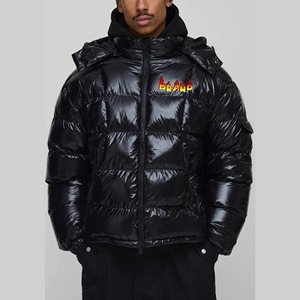 Manteau d'hiver pour homme grande taille, nouvelle mode, avec manches détachables, imperméable, coupe-vent, à capuche, doudoune matelassée, emballage enroulé - Product Image 1