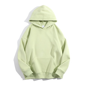 Vente en gros Sweat à capuche pour homme 100% Coton épais 420 g/m² en molleton uni, sans cordon, coupe oversize, avec logo brodé personnalisé - Product Image 6