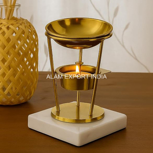 Brûleur d'encens en laiton de qualité supérieure pour l'exportation, diffuseur d'arômes, brûleur d'huile décoratif de table, best-seller pour la maison - Product Image 3
