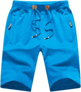 Pantalones Cortos Deportivos para Hombre, de Color Sólido, Secado Rápido, con Cordón Ajustable, Cintura Media, Estilo Deportivo, Azules, de Poliéster - Product Image 5