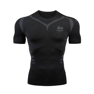 เสื้อยืดรัดรูปคอกลมสำหรับผู้ชายเสื้อออกกำลังกาย - Product Image 1