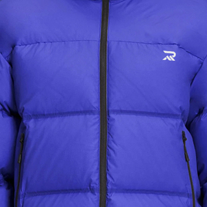 Chaqueta Acolchada Azul Rey para Hombre, Cuello Alto, Cierre de Cremallera, Resistente al Viento, Rellena de Plumón, Abrigo Casual de Invierno, Corto - Product Image 2