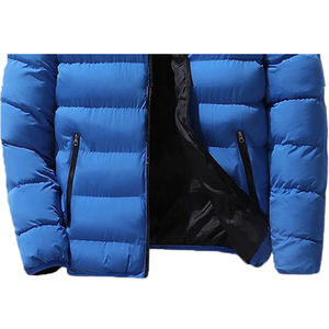 Veste d'hiver décontractée pour homme, avec poches, personnalisable OEM, imprimée, écologique, en polaire 300g, matelassée, col montant, logo frontal, grandes tailles - Product Image 3