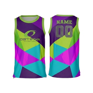 Nouveau design – Maillot de basketball sans manches en jersey tie-dye à col en V pour homme, personnalisable, antibactérien, séchage rapide, grandes tailles, idéal pour l'été - Product Image 1