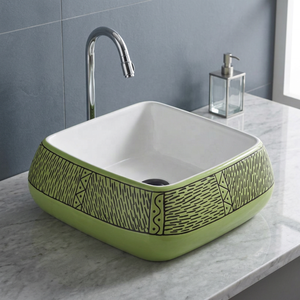 Vistaar Export Quality Gold-Plated Ceramic Table Top Wash Basin For Villa Vanity And Bathroom - Product Image 4