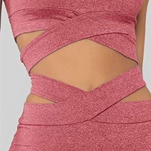 Conjunto Deportivo de 2 Piezas para Mujer, Camiseta de Manga Corta y Pantalones Flexibles hasta el Tobillo para Entrenamiento - Product Image 3