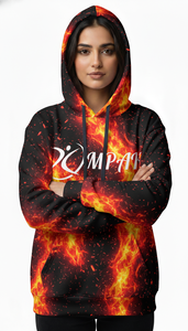 Sweat à capuche unisexe décontracté et surdimensionné de qualité supérieure pour l'hiver, avec broderie et impression par sublimation intégrale, idéal pour les collections streetwear - Product Image 2