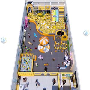 Sunny Park <b>Indoor</b> Playground Soft Play Area with <b>Slide</b> Ball Pool Yellow Theme High Capacity Commercial Use for Kids - Product Image 2