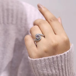 Anillo de Plata de Ley 925 con Labradorita Natural para Mujer, Oxidado, Certificado por GIA, con Engaste de Bisel, Estilo Vintage Boho, Hecho a Mano - Product Image 5