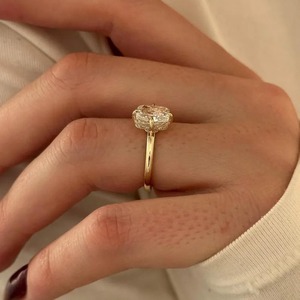 Nuevo Diseño Anillo con Halo Oculto de Diamante Cultivado en Laboratorio de 2 Quilates, Corte Cojín, Oro Amarillo, Blanco y Rosa, Certificado IGI, para Bodas de Mujer - Product Image 4