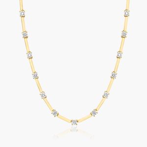 Collier Lab-Grown Diamond Station Dash en or rose - Product Image 1