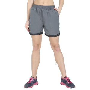 Custom Logo <b>Women</b> Fitness Gym <b>Shorts</b> Seamless Pilates Mid <b>Waist</b> Lift Breathable Quick Dry Windproof <b>Elastic</b> <b>Waist</b> 100% Polyester - Product Image 1