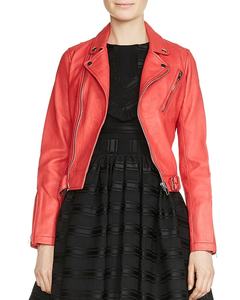 QUEENUS-Chaqueta Peplum de cuero sintético para mujer, abrigo negro gótico, moda plisada con cuello en V, primavera 2021 - Product Image 6