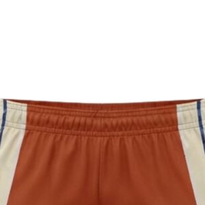Shorts de netball unisexe blanc rouille sublimés en polyester légers pour l'entraînement sportif et les performances d'équipe - Product Image 3