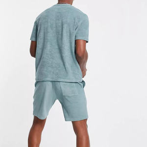 Conjunto de Pantalones Cortos y Camiseta de Rizo para Hombre, 100% Algodón Orgánico, Sostenible - Product Image 3