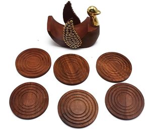 Wooden Duck Shape <b>Table</b> Coaster for Dining <b>Table</b> Tea <b>Coffee</b> Cups Decorative Handcrafted Drink Coasters for Home Kitchen - Product Image 5