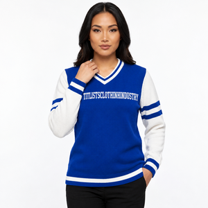 เสื้อสเวตเตอร์คอวี Zeta Phi Beta สำหรับชมรม/สมาคม/โรงเรียน/วิทยาลัย/มหาวิทยาลัย  คาร์ดิแกนถักลายโลโก้สำหรับทุกเพศ - Product Image 1