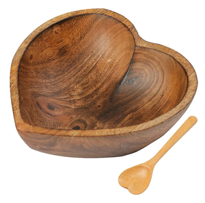 Cuenco de Madera Elegante Hecho a Mano con Acabado Pulido para Servir Postres, Helados y Alimentos en el Hogar, Dormitorio o Sala de Estar - Product Image 4