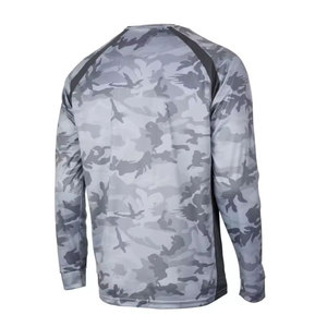 Camiseta de pesca para hombre de tela cómoda 100% poliéster con logo personalizado impreso, transpirable. - Product Image 3