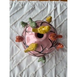 Handmade Porcelain <b>Ceramic</b> Tabletop <b>Vase</b> with Birds and Branch Design Glazed Modern Stylish Decor 4-8 Inches Height - Product Image 5