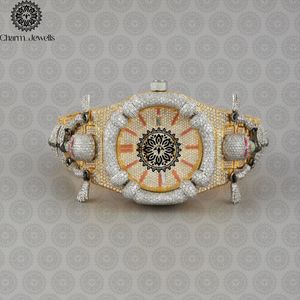 Reloj de Lujo para Hombre Charm_Jewells, Acero Inoxidable, Esfera de 40 mm, Correa de 20 mm, Bisel con Diamantes, Cierre Oculto con Botón, Movimiento Mecánico - Product Image 4