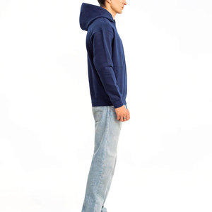 High Quality Polyester/Cotton Blended Solid Basics Hoodies Drop Shoulder No Strings Blank Fleece Design Winter <b>Pullover</b> <b>Men</b> - Product Image 3