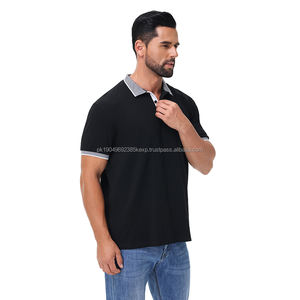 เสื้อโปโลเข้ารูปผู้ชายเสื้อ3D แขนสั้นแบบลำลองตัดสามมิติระบายอากาศได้ดีจากผู้ผลิต - Product Image 6