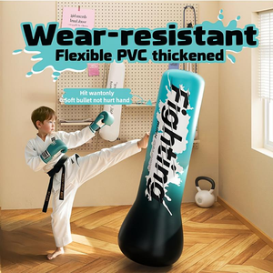 Sac de frappe pour enfants en PVC écologique, personnalisable, cible d'entraînement de boxe pour enfants, rempli de sable, équipement de fitness lourd pour jeunes - Product Image 5
