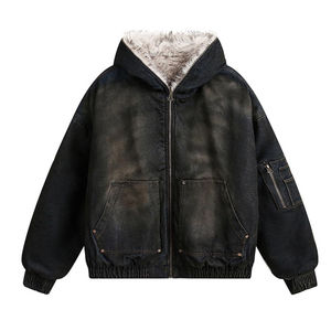 <b>Mens</b> Denim <b>Jean</b> Jacket Top Quality Best for Sale Casual Solid Color Pocket Jacket High Quality Clothing Custom Style Denim - Product Image 1