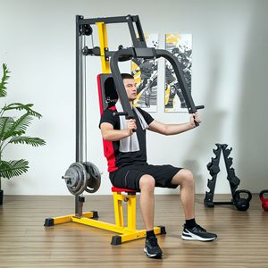 Sistema giallo da palestra da casa con mosca toracica e macchina da stampa per l'allenamento della spalla deltoide posteriore pettorale - Product Image 1