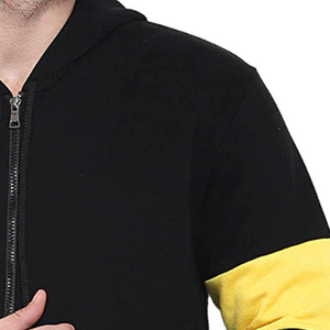 Sudadera con capucha de colorblock para hombre, mezcla de algodón, forro polar, con cremallera completa - Product Image 4