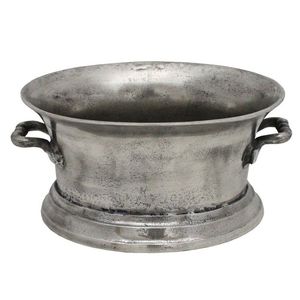 Antique <b>Gold</b> Brass Wine <b>Ice</b> <b>Bucket</b> Oval Double Bottle Champagne Chiller Tub with Handles for Home Bar Party - Product Image 6