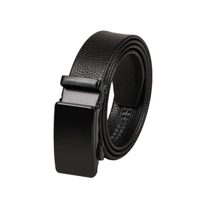 Cinturón de Cuero Vacuno Sólido con Hebilla Rectangular de Cierre Automático, Estilo Formal, Duradero, Moldeado en una Sola Pieza, 3.3 cm de Ancho - Product Image 6